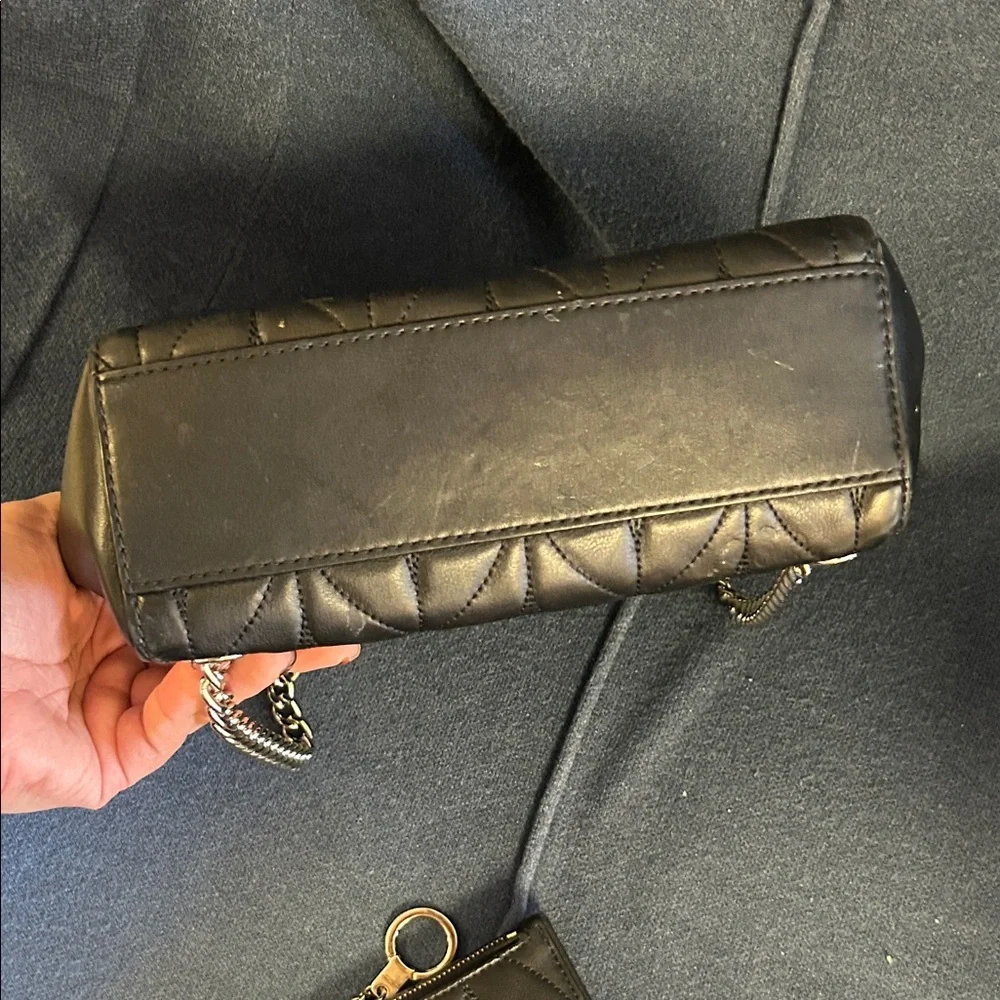 Kate Spade Black Quilted Shoulder Bag with Chain - Picture 5 of 9